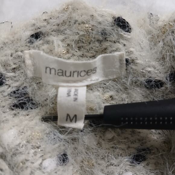 Maurices Medium Multicolor Long-Sleeved Sweater Metallic Thread Easy Care - Picture 2 of 13